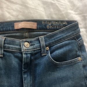 7 For All Man Kind High Waist Skinny Jean